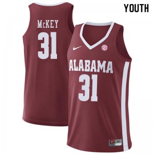 Youth Derrick McKey Crimson Alabama Crimson Tide #31 NCAA Jerseys