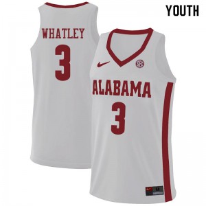 Youth Ennis Whatley White Alabama Crimson Tide #3 NCAA Jersey
