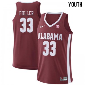 Youth Landon Fuller Crimson Alabama Crimson Tide #33 Basketball Jerseys