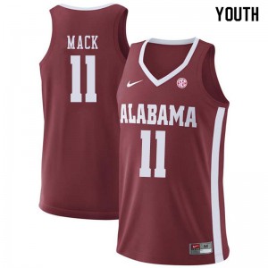 Youth Tevin Mack Crimson Alabama #11 Basketball Jerseys